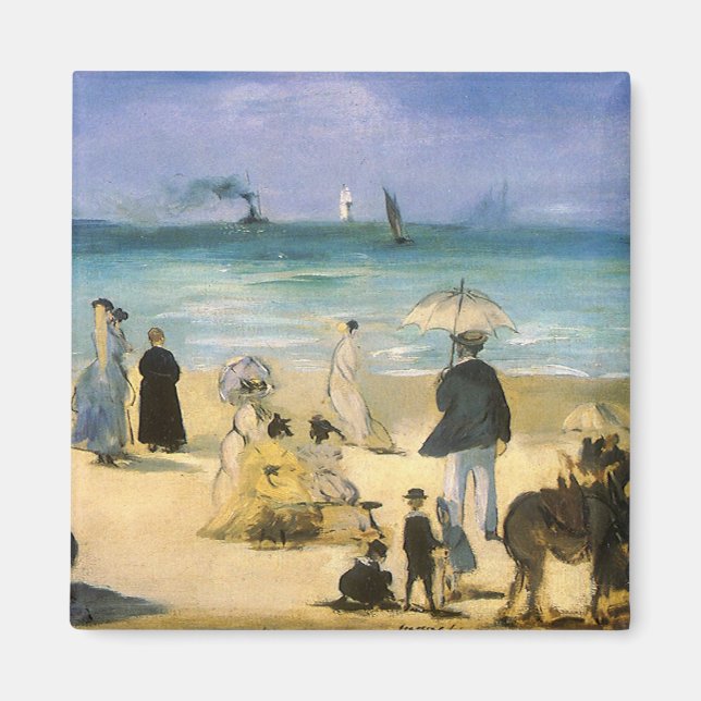 Strand in Boulogne durch Manet, Vintager Magnet (Vorne)