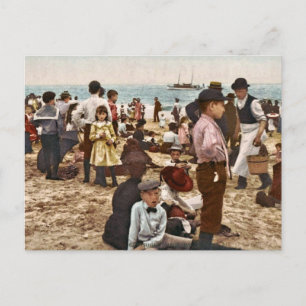Strand in Coney Island, New York 1902 Vintage Postkarte