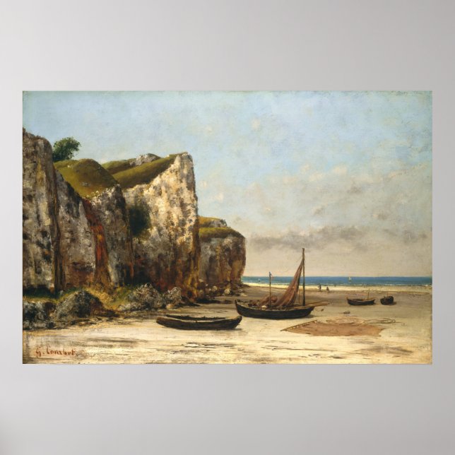 Strand in der Normandie - Gustave Courbet Kunst Poster (Vorne)