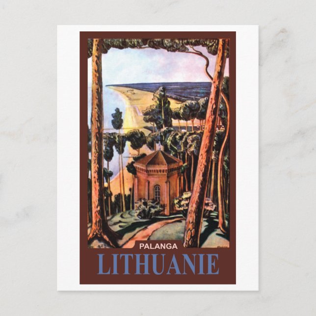 Strand in der Stadt Palanga, Litauen Postkarte (Vorderseite)