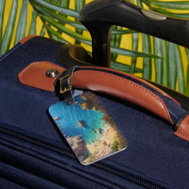 Strand in Griechenland Gepäckanhänger (Vorderseite Insitu 1)