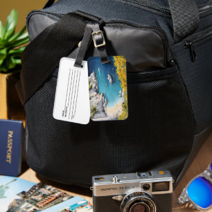 Strand in Griechenland Gepäckmarke Gepäckanhänger