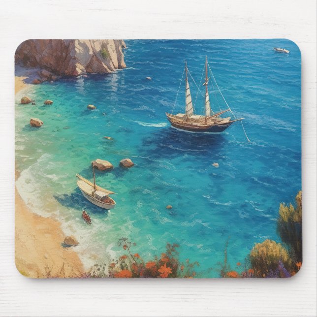 Strand in Griechenland Mousepad (Vorne)