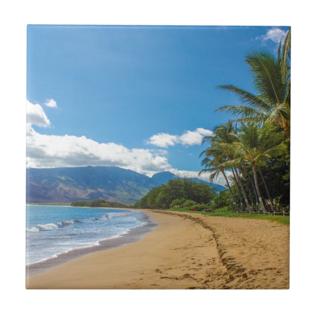 Strand in Hawaii Fliese (Vorderseite)