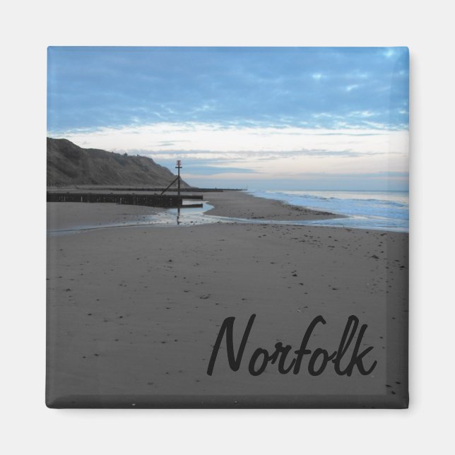 Strand in Mundesley, Norfolk von Alexandra Cook Magnet (Vorne)