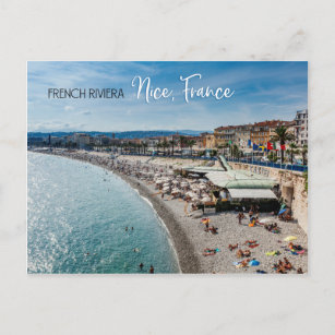 Strand in Nizza, Frankreich Postkarte