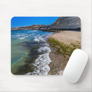 Strand in Puerto Piramides, Argentinien Mousepad