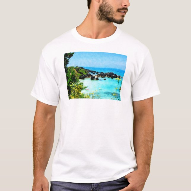 Strand in St George Bermuda T-Shirt (Vorderseite)