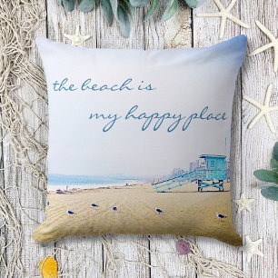 Strand ist mein glücklicher Ort Ocean Sand Birds F Kissen