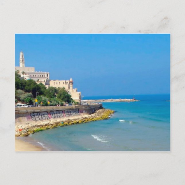 Strand Jaffa Postkarte (Vorderseite)