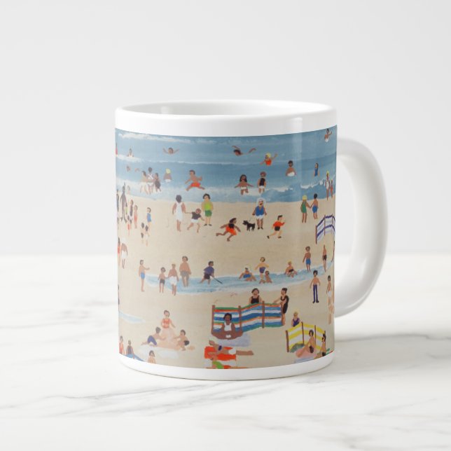 Strand Jumbo-Tasse (Vorderseite Rechts)