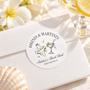 Strand Junggesellinnenparty Geschenk Social Club Runder Aufkleber