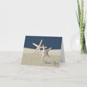 Strand Jute und Seestern Danke