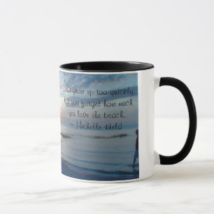Strand-Kaffeetasse mit inspirierendem Zitat Tasse