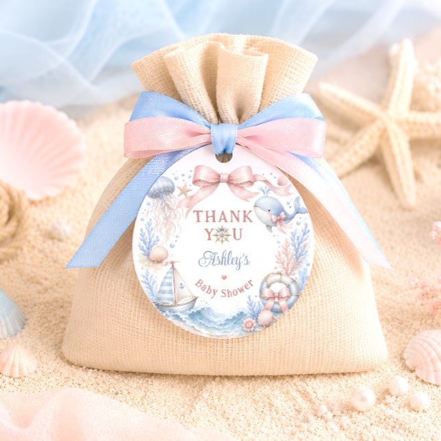 Strand-Kinderparty-Danksagung Geschenkanhänger (Von Creator hochgeladen)