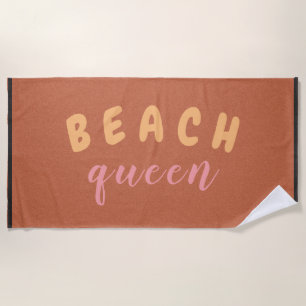Strand-Königin-Gewohnheits-Text Strandtuch