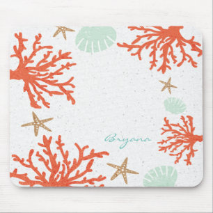 Strand Korallenriff Meeresschale & Seestern Mauspa Mousepad
