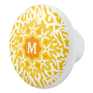 Strand-Korallenriffstarfish-Monogramm-sonniges Keramikknauf