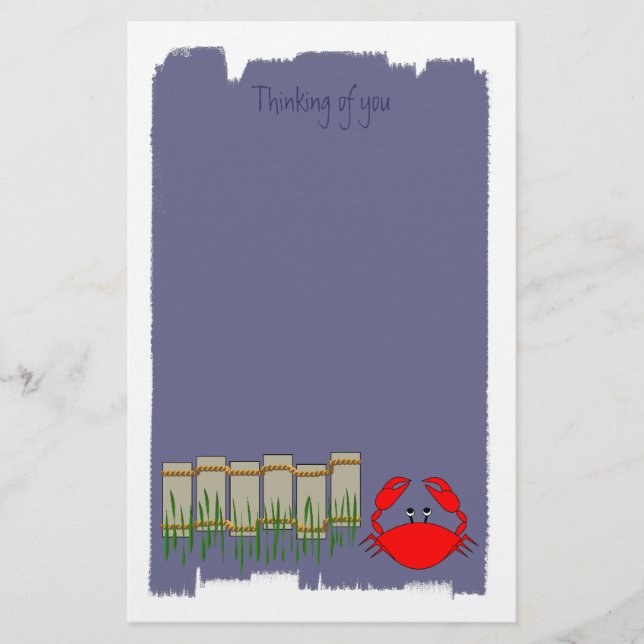 Strand-Krabben-Briefpapier Briefpapier (Vorderseite)