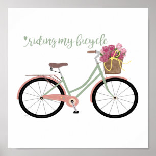 Strand-Kreuzer-Fahrrad Poster