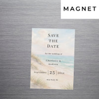 Strand Küste moderne Hochzeit Save the Date Magnet