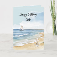 Strand Küste Ozean Boot Anker Geburtstag