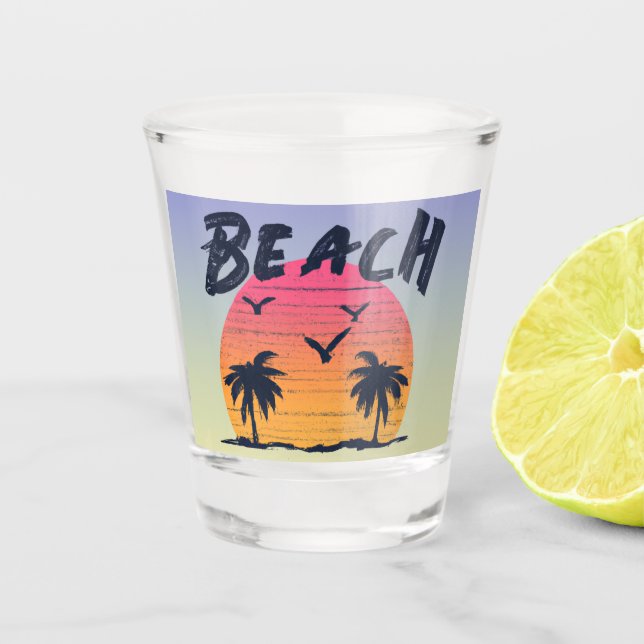 Strand/Küste/tropisch/hawaiisch Schnapsglas (Vorderseite)