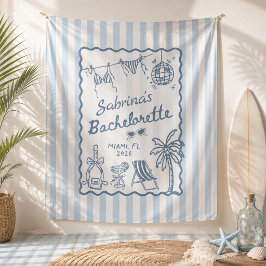 Strand Küstenblau Junggesellinnenabschied Wandteppich