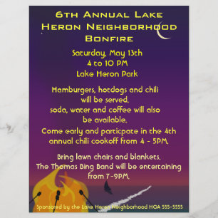 Strand-Lagerfeuer-Party Flyer