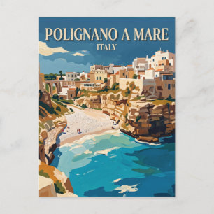 Strand Lama Monachile Polignano a Mare Italien Postkarte