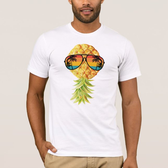 Strand Leben auf den Kopf Ananas T - Shirt Tank (Vorderseite)