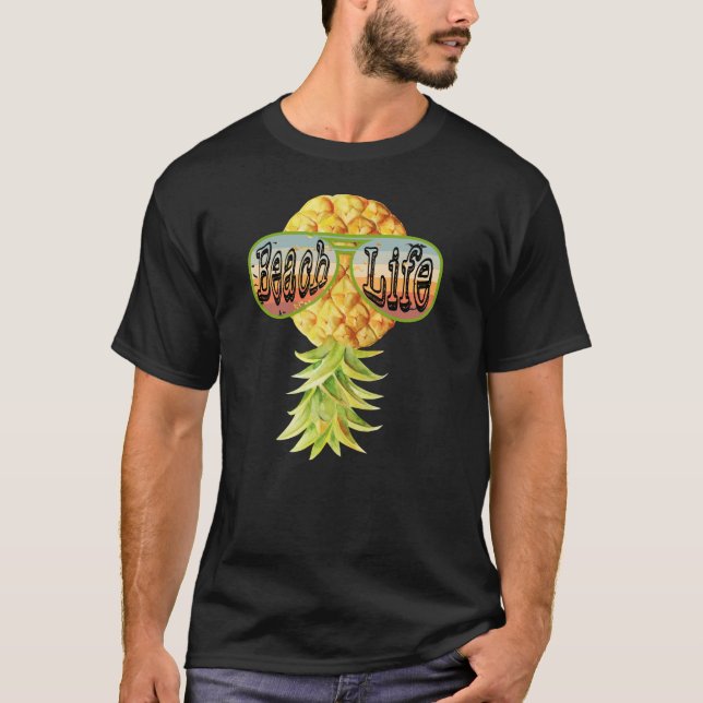Strand Leben auf den Kopf Ananas T - Shirt Tank (Vorderseite)