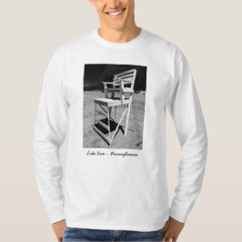 Strand-Leibwächter-Stuhl-Schwarzweiss-Foto-T-Shirt T-Shirt