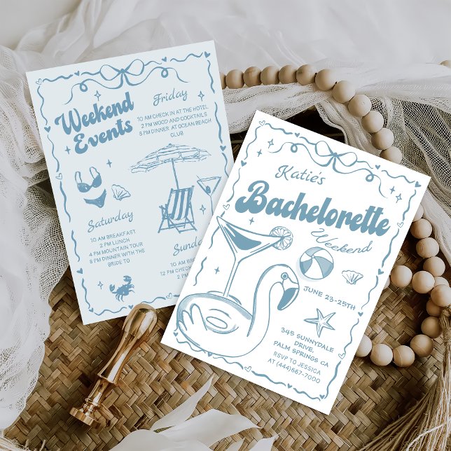 Strand Letzten Toast Bachelorette Wochenende Einladung (Von Creator hochgeladen)