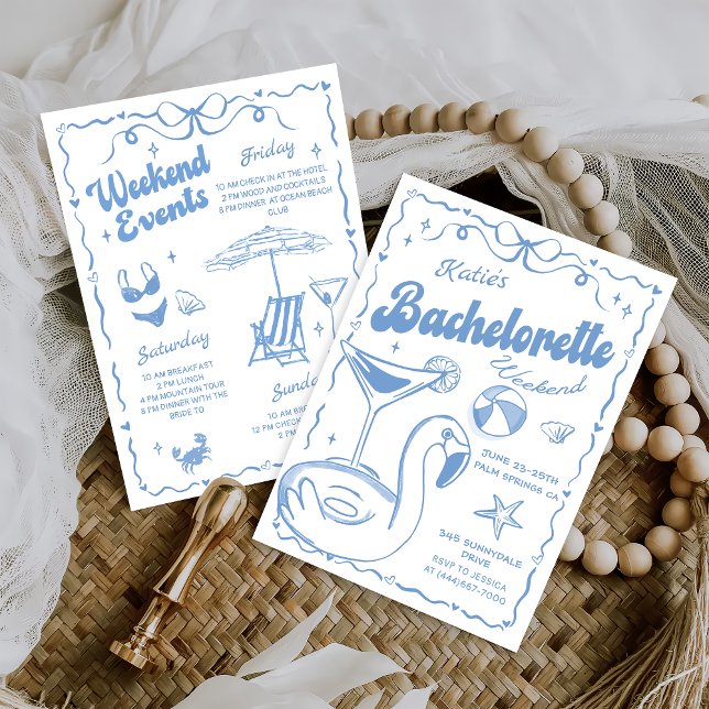 Strand Letzten Toast Bachelorette Wochenende Einladung (Von Creator hochgeladen)