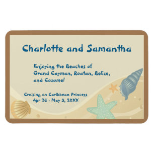 Strand-Liebhaber personalisierte Stateroom Magnet