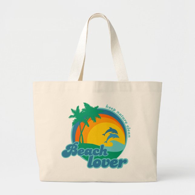 Strand-Liebhabertasche Jumbo Stoffbeutel (Vorne)