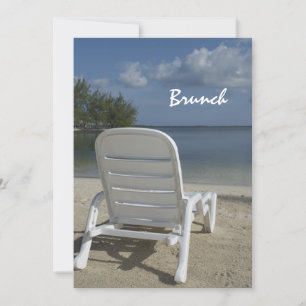 Strand-Liegestuhl-Einladung zum Post-Wedding-Brunc Einladung