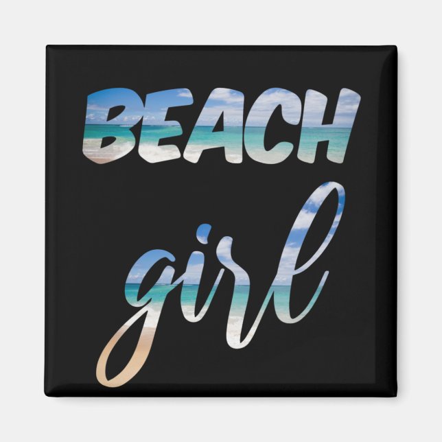Strand Mädchen Magnet (Vorne)