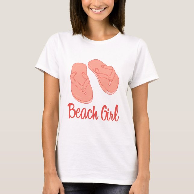 Strand-Mädchen-T - Shirt (Vorderseite)