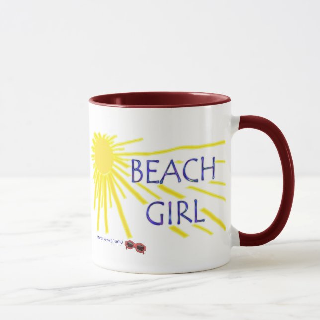 Strand-Mädchen Tasse (Rechts)