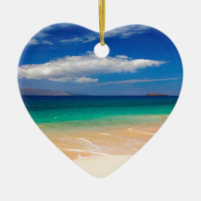 Strand Makena Maui Hawaii Keramikornament (Vorne)
