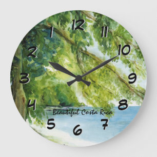 Strand Manuel Antonio Backward Clock Große Wanduhr