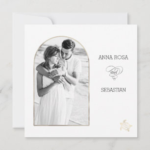 *~* Strand Meer AR7 RSVP FOTO QR HOCHZEIT Einladung