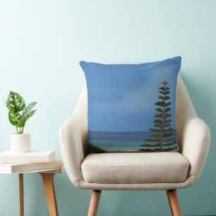 Strand Meer Kiefernbaum Landschaft Kissen