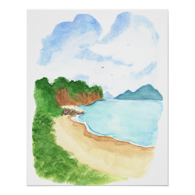 Strand Meer  Poster (Vorderseite)