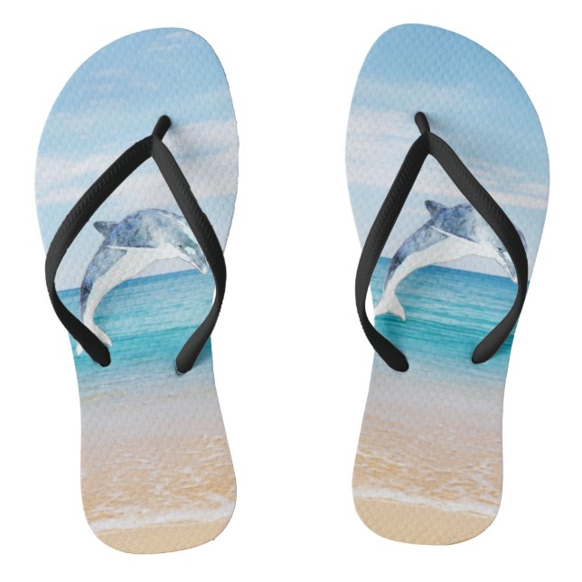 Strand, Meer, Sand, Dolphin Flip Flops (Fußbett)
