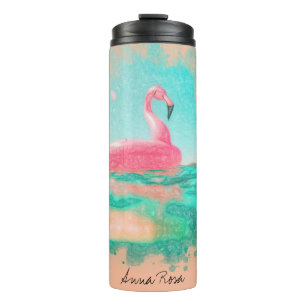*~* Strand Meer Schönes Pink Toy Flamingo Thermosbecher