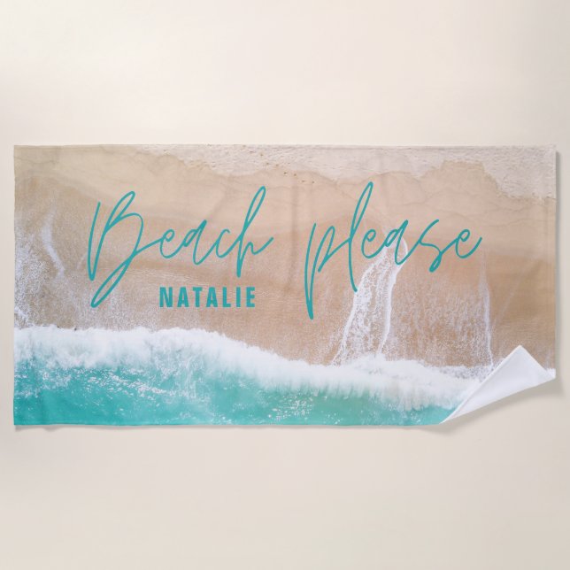 Strand, Meer und Sandurlaub Strandtuch (Vorderseite)