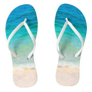 Strand Meer Wellen Küste Sandboden Erwachsene Flip Flops